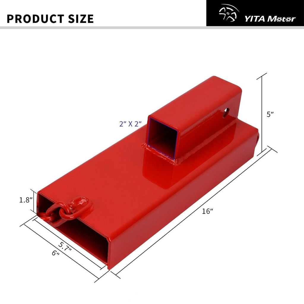 Adaptador de remolque de horquillas para paletas YITAMOTOR® con enganche para montacargas con cadena de seguridad