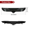 Jeep Wrangler JK Rear Bumper Size