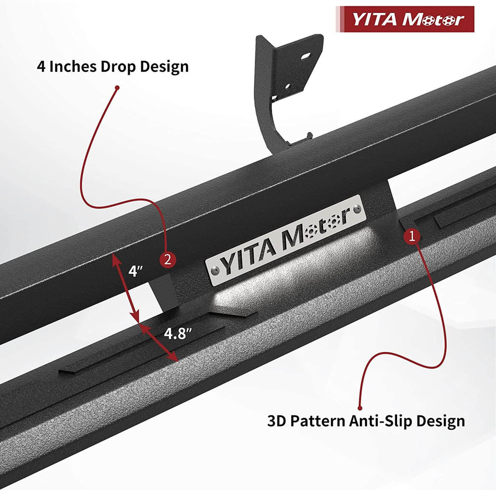 Dodge RAM running boards w/ 4 inches drop design