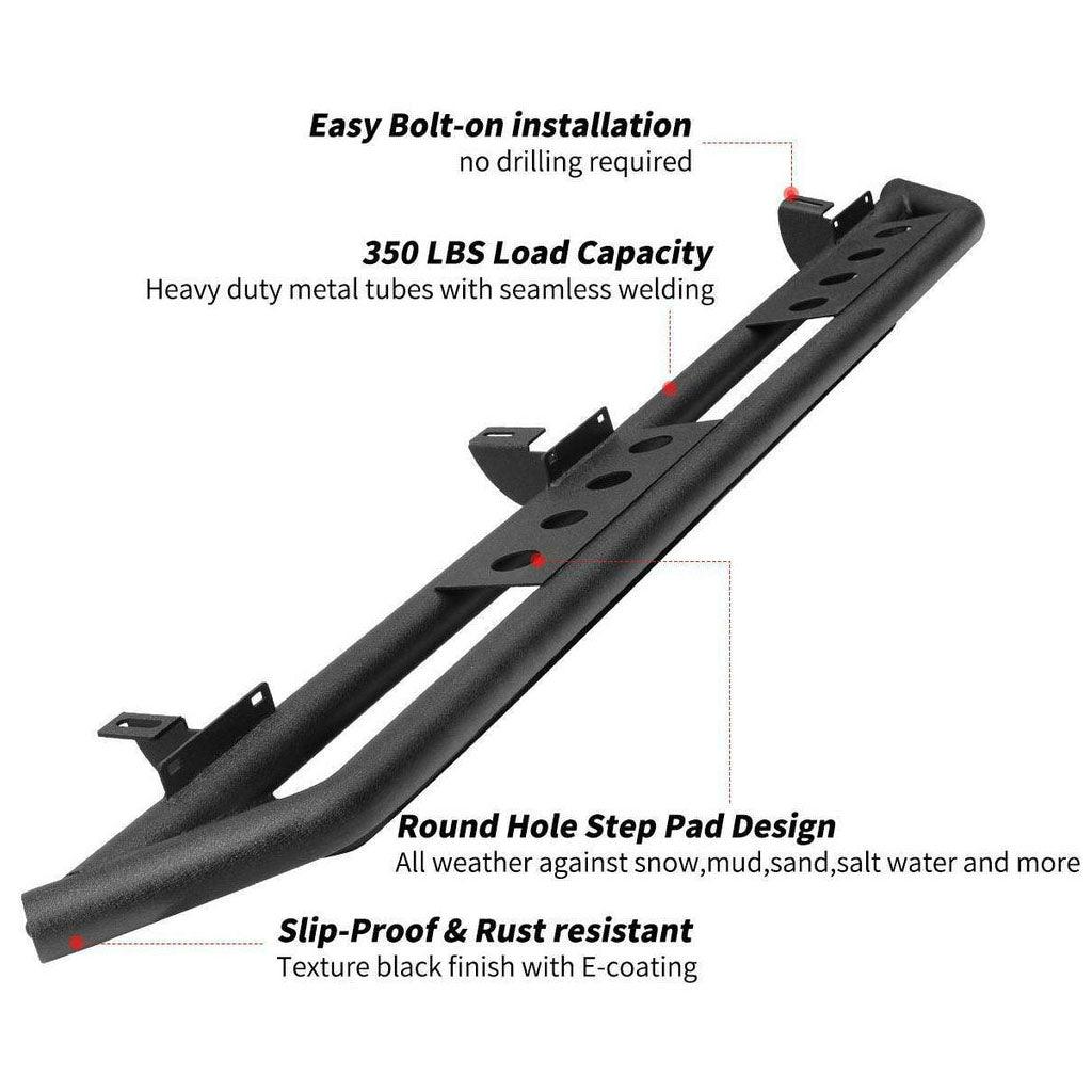 YITAMOTOR® 07-18 Jeep Wrangler JK Unlimited 4 Door Running Boards Side Step - YITAMotor