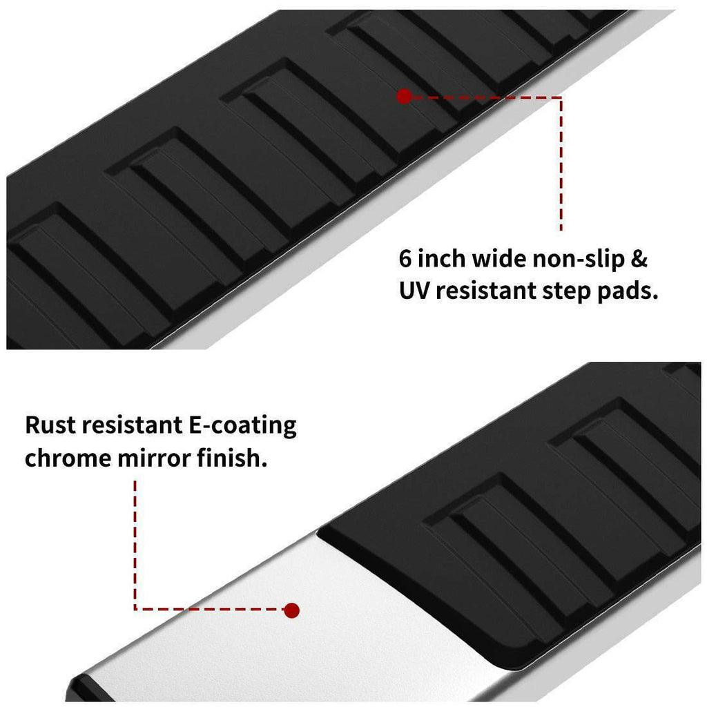 YITAMOTOR® 2004-2022 Nissan Titan Crew Cab 6" Running Boards Steel Nerf Bars Side Steps - YITAMotor