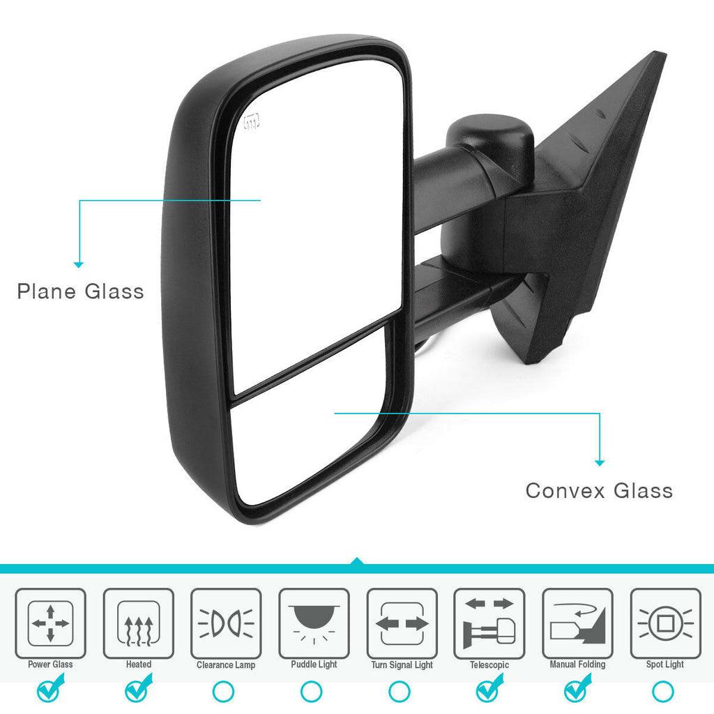 Chevy Silverado Tow Mirrors Dual Glass Details