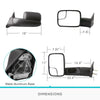 Dodge Ram tow mirrors size