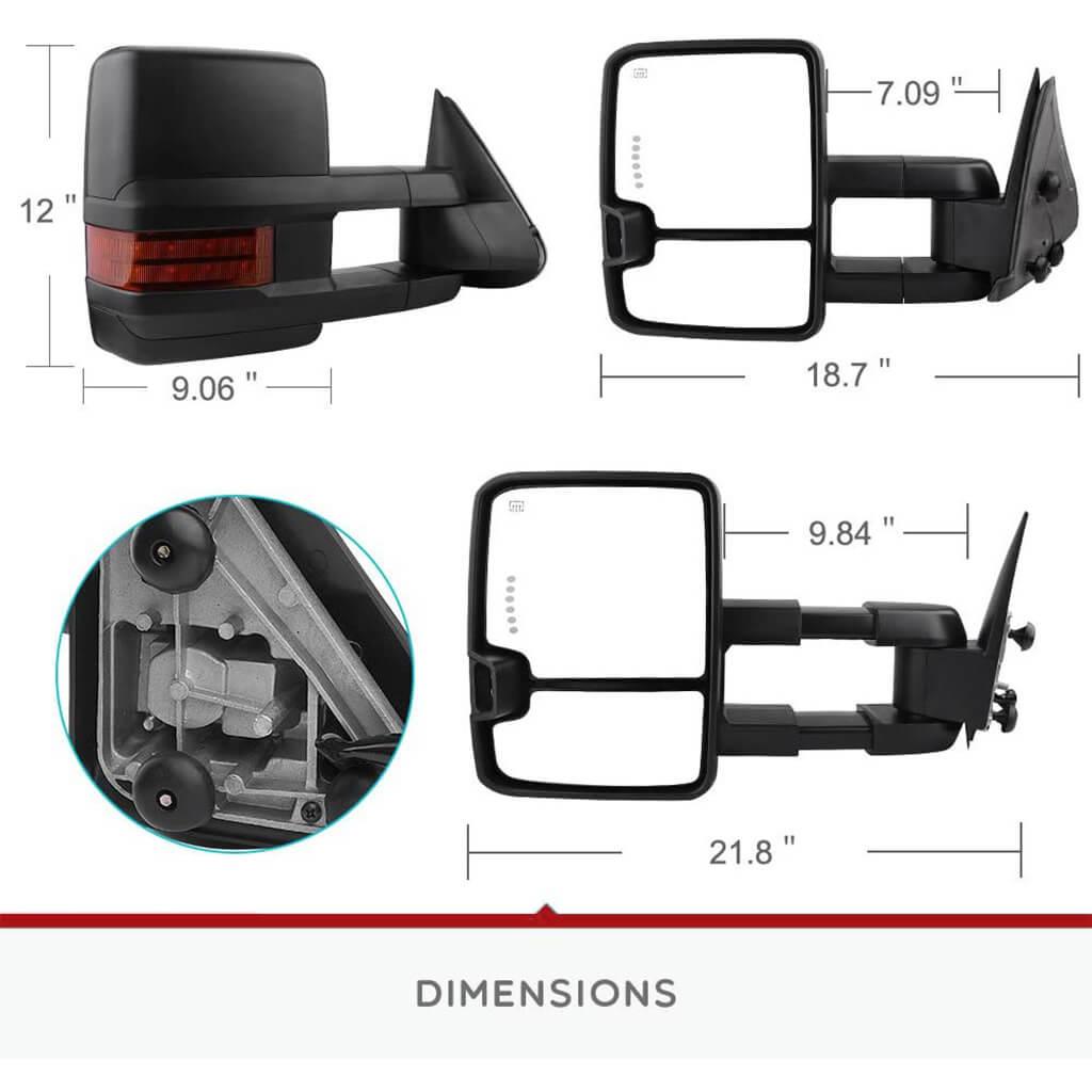 2003-2006-Chevy-Silverado-Tahoe-Suburban-Avalanche-extendable-tow-mirrors-size-YITAMOTOR