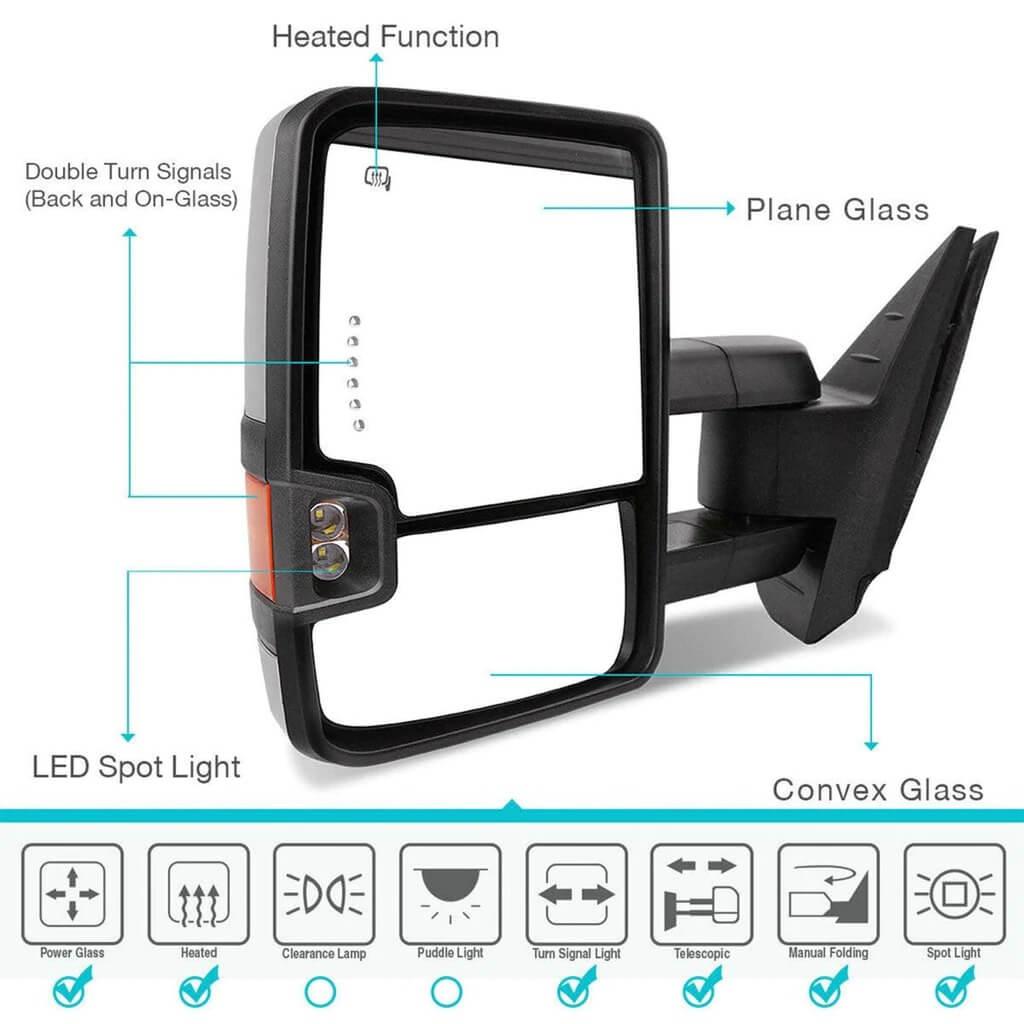 07-13-Chevy-Silverado-Tahoe-Suburban-Sierra-towing-mirror-with-plane-mirror-and-convex-mirror-YITAMOTOR