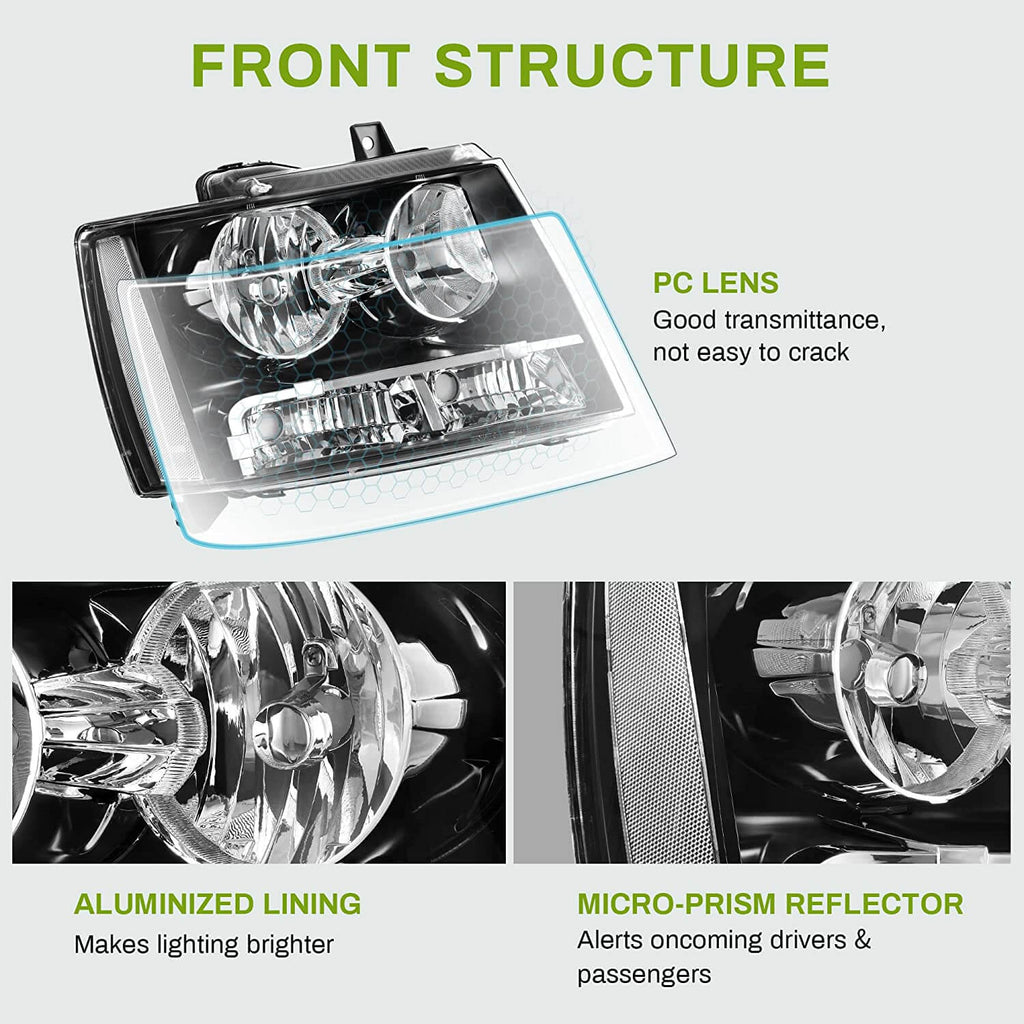 2007-2013 Chevy Avalanche / Suburban Tahoe Headlights