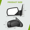 YITAMOTOR® Left Side Mirror for 1999-2002 Chevy Silverado GMC Sierra 1500/2500,2000-2002 Suburban Yukon XL 1500/2500