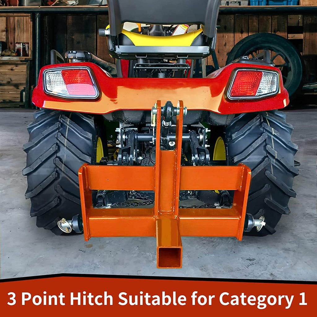 Orange 3 Point Hitch Receiver for Category 1