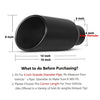 4 Inch Inlet Universal Stainless Steel Black Diesel Exhaust Tailpipe Tip for Truck Cars Bolt On Design - YITAMotor