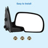 Manual Side Mirror Passenger Right for 1999-2006 Chevy Silverado Sierra 1500 2500 - YITAMotor