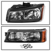 YITAMOTOR® 2003-2007 Chevy Silverado Headlight Assembly Black Housing Amber Side + Bumper Headlights Lamps - YITAMotor