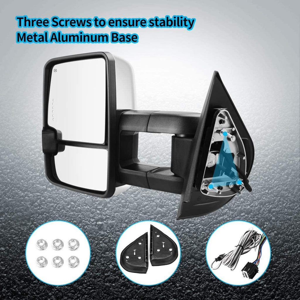 2007-2013 Silverado Sierra towing mirrors  aluminummaterial